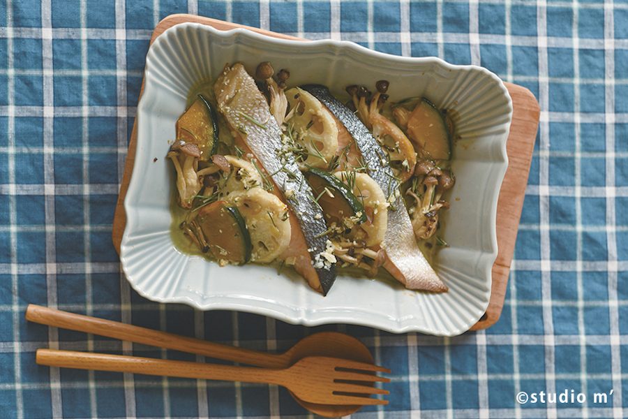 【STUDIO M’料理教室】享受食材美味的秋冬食譜 —烤鮭魚與秋季時蔬